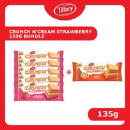 [BUY 5 STRAWBERRY GET FREE Orange 135g] Tiffany Crunch N' Cream Strawberry Wafer 135g Bundle | Halal