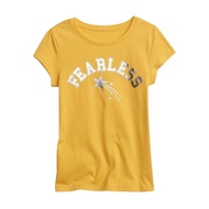 C06-08-0161-XL12 Gap Kids Girls T-shirt Fearless gold metallic print (size XL (12))
