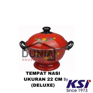 MERAH Rice Container Rice Container Ideal Rice Container 22 CM Rice bowl/ (REDdeluxe)