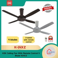 KDK Ceiling Fan With Remote Control 4 Blade K14XZ