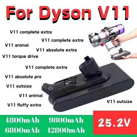 For Dyson V11 battery 25.2V 12800mAh SV15 SV16 SV17 SV18 SV22 Replacement Battery V11 Animal Fluffy 