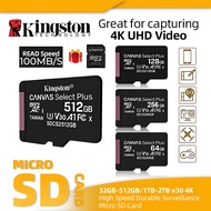 Kingston Camera Memory Card microSD Card 128GB 256GB TF Flash Memory Card for DJI Action 5 Pro/Gopro