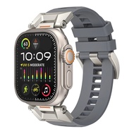 Dây đeo cao su thể thao sang trọng For apple watch series 10 9 8 7 6 5 4 se Band 42mm 46mm 44mm 45mm