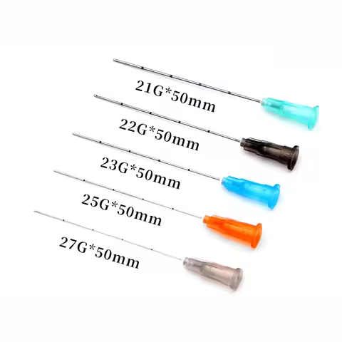 Disposable Fine Micro Cannula For Filler Injection 18G 21G 22G 23G 25G 27G 30G Plain Ends Notched En
