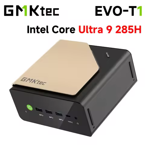 GMKtec EVO-T1 AI Mini PC Intel Core Ultra 9 285H 2*DDR5 3*PCIe4.0 Desktop Supercomputing Center Buil