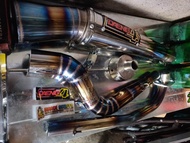 XRM 110 WAVE 100 RAIDER J 110 CARB SHOGUN R 125 FULL TITANIUM PIPE DS4