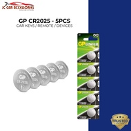 (5PCS) GP Battery Lithium Coin Cells CR2025 Car Key Remote Battery