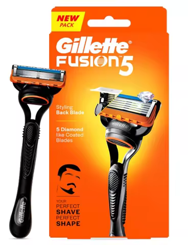 Gillette Fusion5 Razors for Men 5 layers Blade Shaver with Lubrastrip for Comfortable Shave Safety S