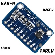 KARENGOODS Analog To Digital Module, I2C Interface 16Bit ADS1115 Development Board, Low Power 4 Inpu