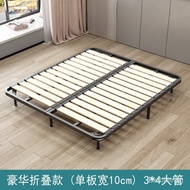 Italian Minimalist Pine Iron Frame Dragon Skeleton Bed Shelf Row Skeleton Row Skeleton Bed Frame Solid Wood Bed Board Folding