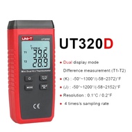 UNI-T UT320A UT320D Digital Thermometer Mini Dual K/J Type Thermocouple Thermometer -50℃ to 1300℃ Hi