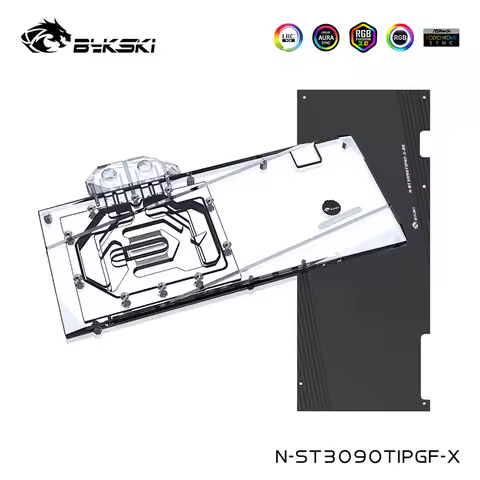 Bykski Computer Water Cooler For ZOTAC Geforce RTX 3090Ti 24G6X PGF OC,AMP EXTREME HOLO Cooling Bloc