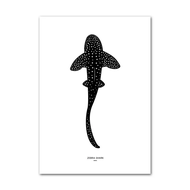 2025 Black White Marine Life Whale Shark Eagle Ray Nordic Posters Prints Canvas Painting Wall Art Pi