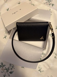 [日本購入限定][全新] Agnes B. 黑色掛頸證件卡片套 Agnes B. Card Holder Black