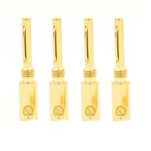 QINCROWN VB425G Banana Plug 24K Gold Plated Copper Speaker Adapter Audio Jack Connectors