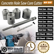 MYDIYSDNBHD - 40-70MM CONCRETE HOLE SAW CUTTER CONCRETE DRILL BIT WALL HOLE SAW CORE CUTTER OR SDS S