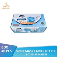 Best! Sensi Masker 3Ply Earloop / Masker Medis 3 Ply 1 Box 40 Pcs Mask