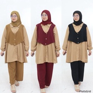 COMBI TERNO CRINKLE & TASLAN FABRIC