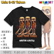 Kaos anak Laki-Laki Tung tung tung sahur Nama KamuS-5XL