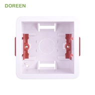 DOREEN Gypsum Board Lining Box, White 86 Type Wall Socket Cassette, Thicken Embedded Install Junctio