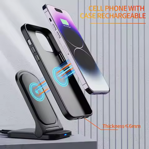 QI Wireless Charger Stand For iPhone 15 14 13 12 ProMax 11 XS XR X 8 Samsung S23 S22 S10 15W Foldabl