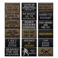 [Customized Velcro Badge#Tactical Patch] English Letter Unique 3D Embroidery I Am A Rizzard Of Sunsh