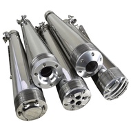 Retro Cafe racer Motorcycle Exhaust Muffler Pipe Modified Tail Exhaust System For CG125 GN125 cb400s