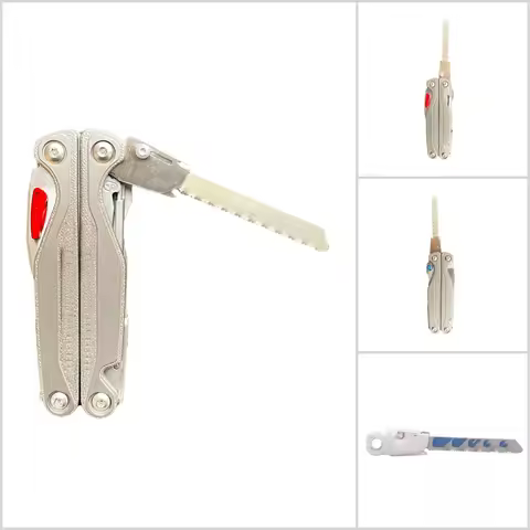 1 set Adapter T-Saw Blade Stainless Steel T-Shank Holder with Thumb Grip For Leatherman Charge TTI W