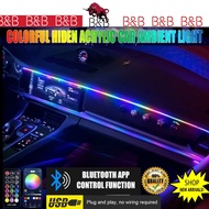 Car Dashboard Light Ambient Lights RGB Universal LED Interior Hidden Acrylic Strip Car Ambience Ligh