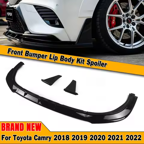 YOFER Style Front Bumper Spoiler Lip For Toyota Camry SE XSE Sport Model Only 2018-2024 Gloss Black 