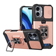 hot Card Slot Metal Ring Holder Phone Case For iPhone 11 12 13 14 15 16 Pro Max Xs XR X 8 7 Plus SE