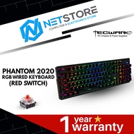 TECWARE PHANTOM 2020 RGB WIRED MECHANICAL KEYBOARD (RED SWITCH) - TWKB-P104-ZORD