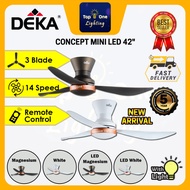 🔥NEW🔥DEKA CONCEPT MINI LED 42" 3 Blade DC Baby Fan Total 14 Speed Remote Control Ceiling Fan with Light Kipas Siling