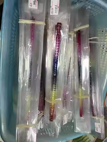 New Fashion High Quality Princess Cut Loose Gemstones Gradient Rainbow Strips corundom lab grown gem