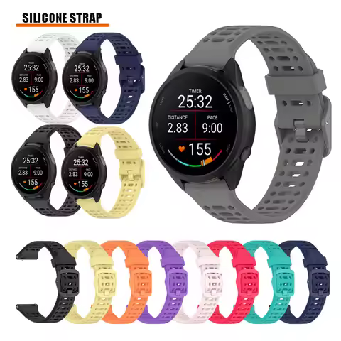For Garmin Forerunner 165 245 55 158 645 Breathable Silicone Strap Band