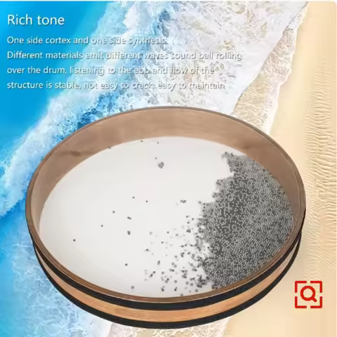 M MBAT16/18/20/22 Inch Sea Drum Waves Sound Oceans Drum Sea Waves Sound Drum Wood Shells Handheld Ch