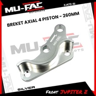 JUPITER PREMIUM BRACKET BIGPOT 4P Caliper Bracket/ CNC Axial Bracket Jupiter Z 260MM Thailand