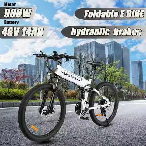 SAMEBIKE LO26II Folding Electric Bike 900W Motor 48V 14AH Lithium Battery 26inch Ebike Hydraulic bra