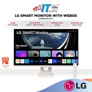 LG 27SR50F-W 27" FHD HDR10 Smart Monitor with webOS | AirPlay 2 | IPS Panel | Built-In Speakers