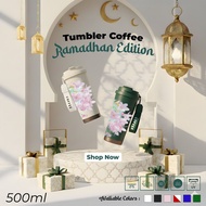 MERAH 304 Stainless Steel Tumbler Ramadan Edition 500ml Capacity Pink Floral Motif Beautiful Design 