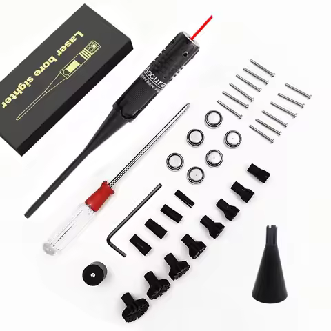 Rifle Red Laser Bore Sighter Collimator Kit .17 .177 .22LR to .64 Laser Collimador