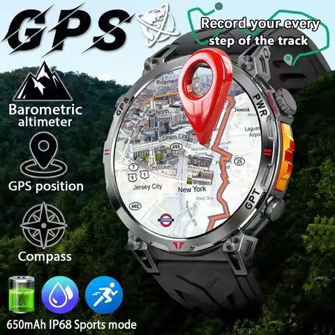 New Military Rugged T-Rex3 GPS Positioning Smartwatch Compass Barometer Altimeter 5ATM Waterproof 65