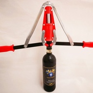 Portable red wine cork puller, cork puller equipment, handheld cork press, double handle packaging