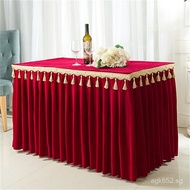 Wholesale Tassel Table Skirt for Conference Square Tables C Table Cover Buddha Altar Gold Velvet Tab