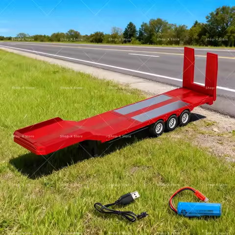 Car Toys Huina 1502 Rc Trailer 1/18 Platform Semi Trailer For 1:18 770s Rc Tractor Truck Remote Cont