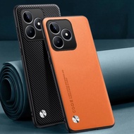 Luxury PU Leather Case For Realme Note 50 C51 C53 Back Cover Matte Silicone Full Protection Phone Ca
