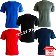 (JERSEY TOWN) MEN MICROFIBER PLAIN DESIGN T-SHIRT CASUAL SHORT SLEEVES STRETCHABLE (BAJU T-SHIRT KOS