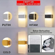 MINIMALIST SQUARE WALL LIGHT 3 WATT LED / WALL LIGHT 3 WATT LED 220V