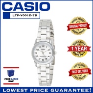 CASIO WOMEN LTP-V001D ANALOG WATCH WITH 1 YEAR WARRANTY LTPV001/ LTP-V001 / LTPV001D / LTPV001D-7BUD