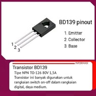 Transistor NPN BD 139 General Purpose Arduino BD139 Televisi BD-139